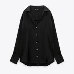 Zara Black Button Down Shirt